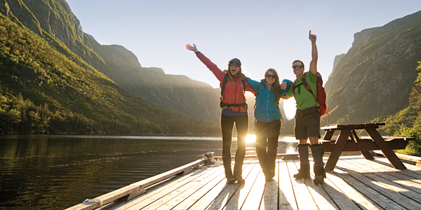 Backcountry hiking at Western Brook Pond Gorge