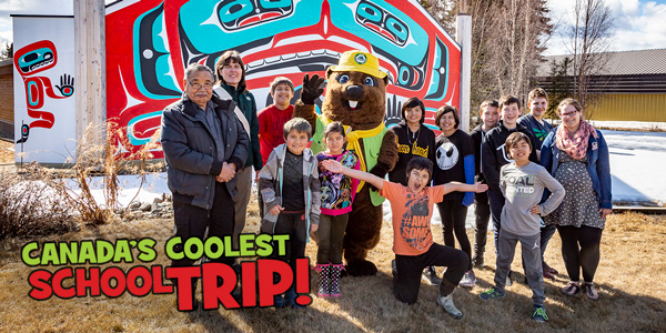 Canada’s Coolest School Trip 2019 winning class from Teslin, Yukon.